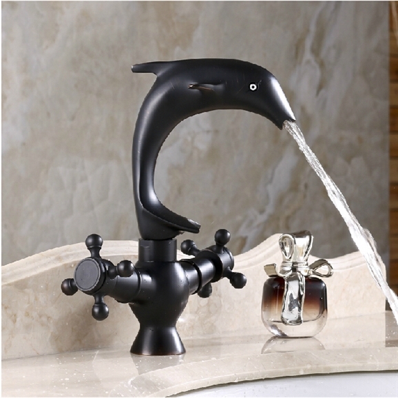 Dolphin Shaped Bathroom Sink Faucet